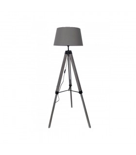 Pie Salón Julen 1xE27 Madera Gris / Negro