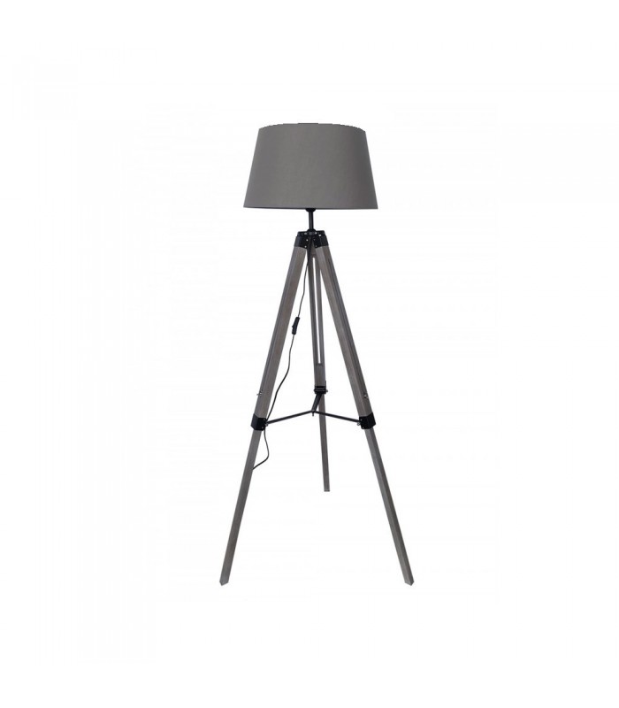 Pie Salón Julen 1xE27 Madera Gris / Negro