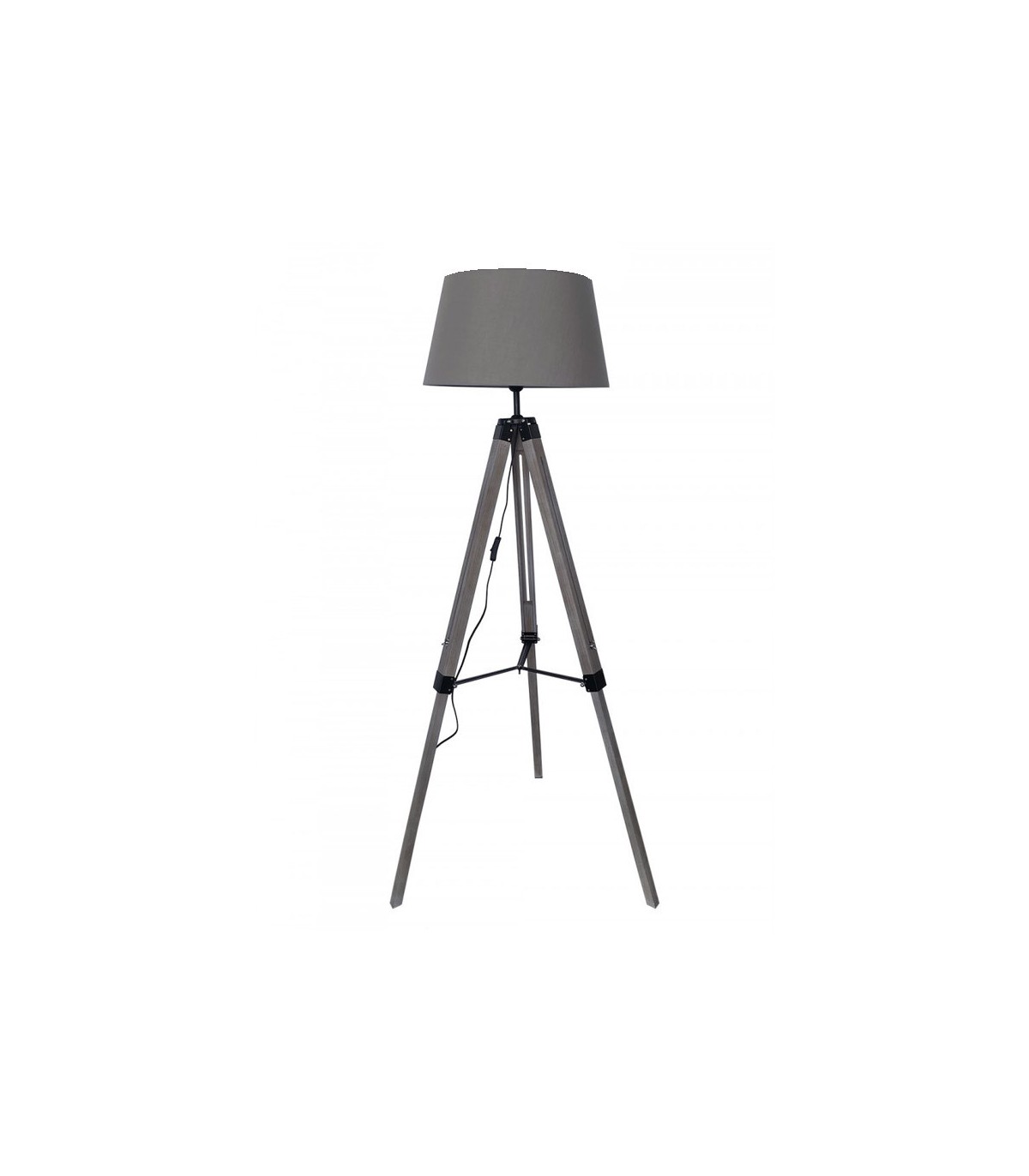 Pie Salón Julen 1xE27 Madera Gris / Negro