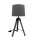 Lámpara Sobremesa Julen 1xE27 Madera Gris / Negro
