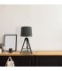 Lámpara Sobremesa Julen 1xE27 Madera Gris / Negro
