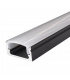 Perfil Aluminio SID Lacado Negro Superficie -2 Metros-