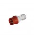 Clavija Cetac 4P (3P+T) 16A IP44 Roja