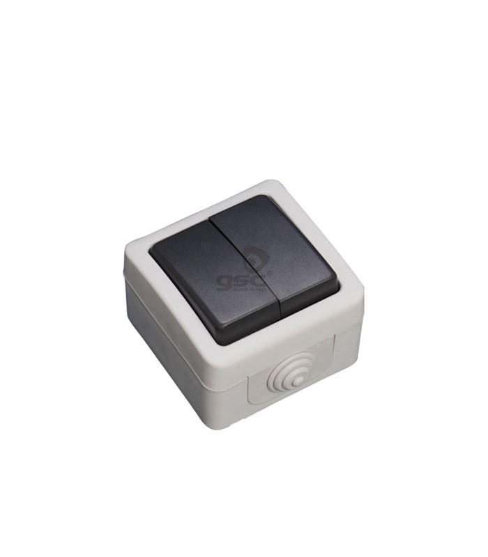 Doble Conmutador Estanco 10A IP54