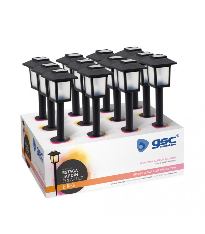 Estaca Solar Jardín Bukka LED IP44 2000K