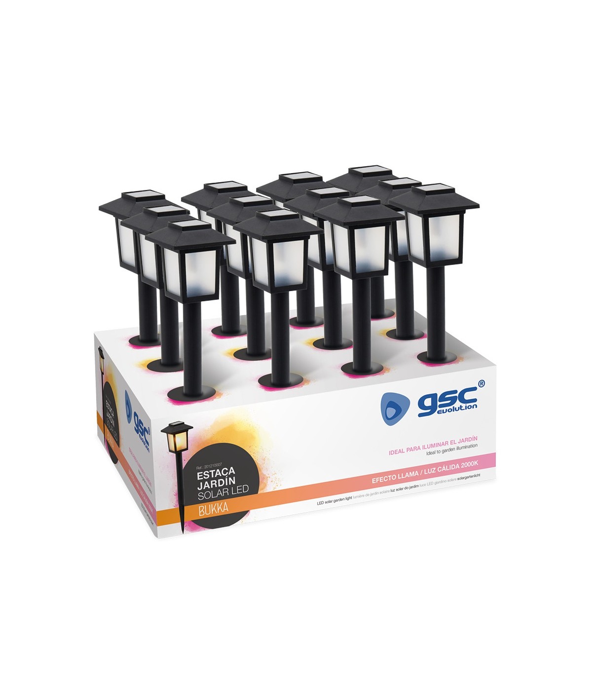 Estaca Solar Jardín Bukka LED IP44 2000K