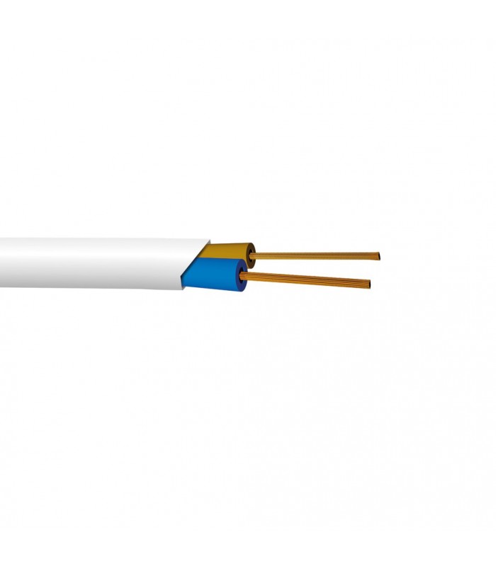 Rollo 100m Manguera Plana 2x1.5mm Blanco