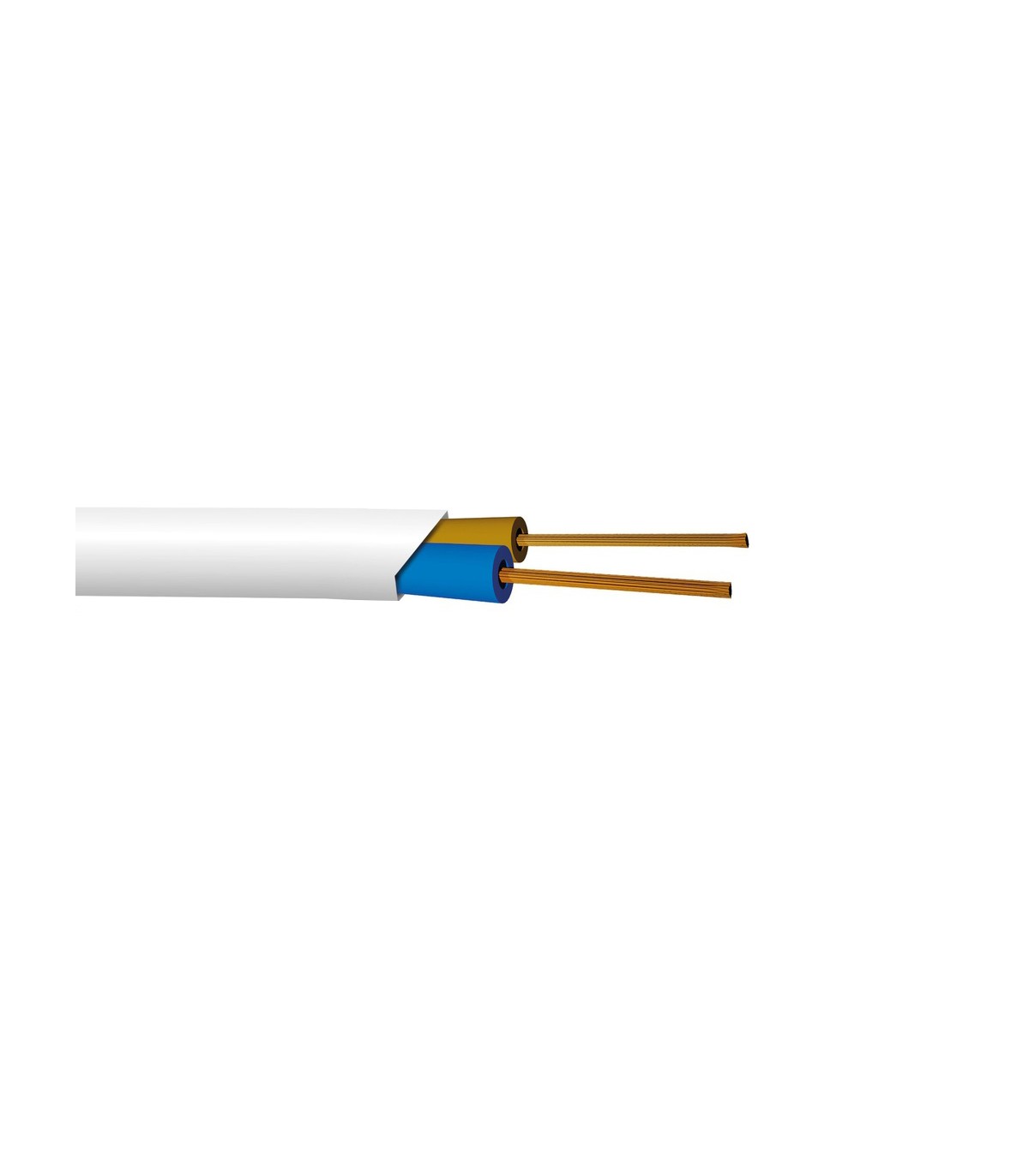 Rollo 100m Manguera Plana 2x1.5mm Blanco