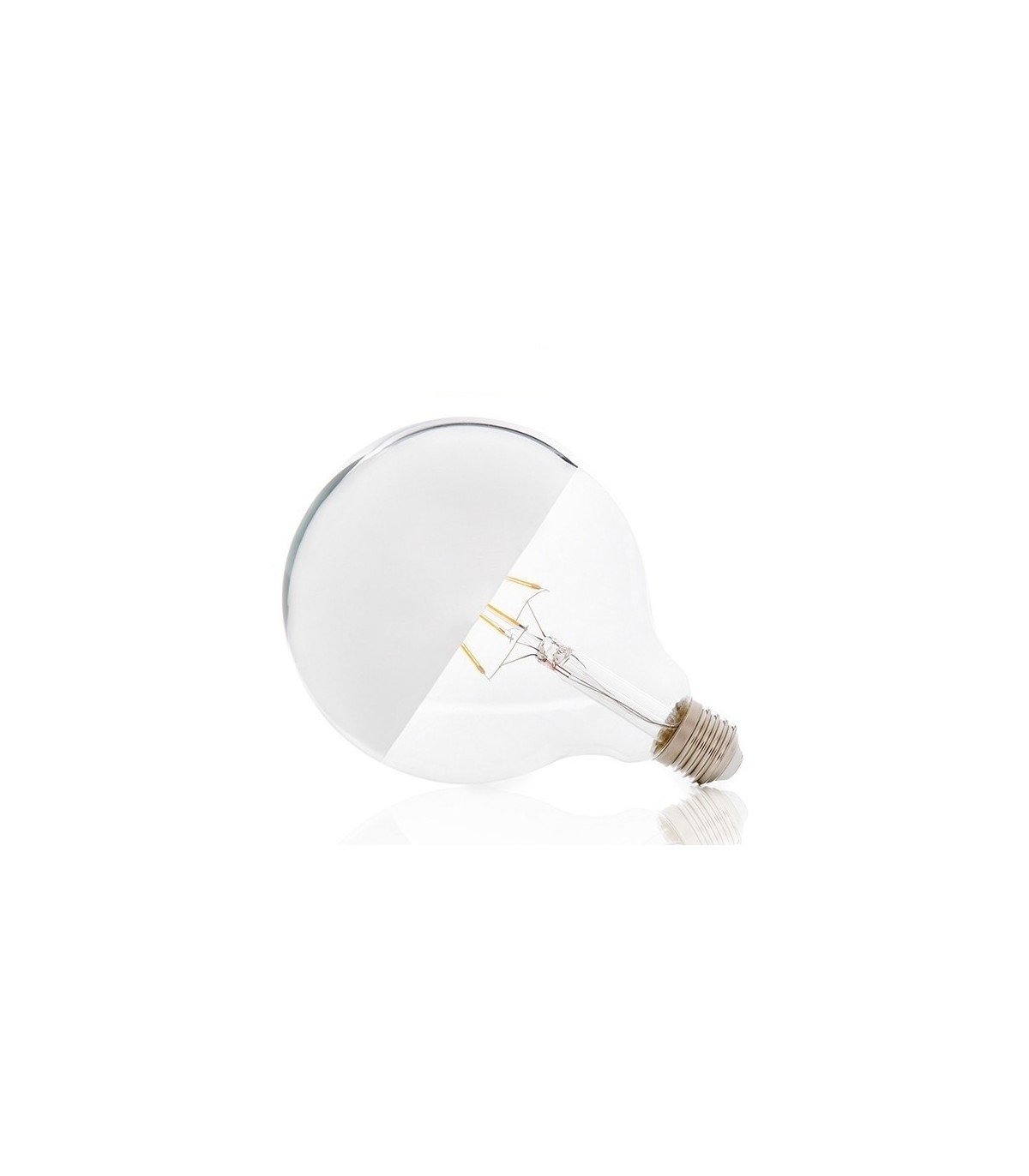 Bombilla LED decorativa 8W 700Lm 360º E27 3000K PLATA Regulable.