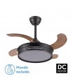 Ventilador Mbatis 48W 4800Lm 4 Aspas Negro CCT