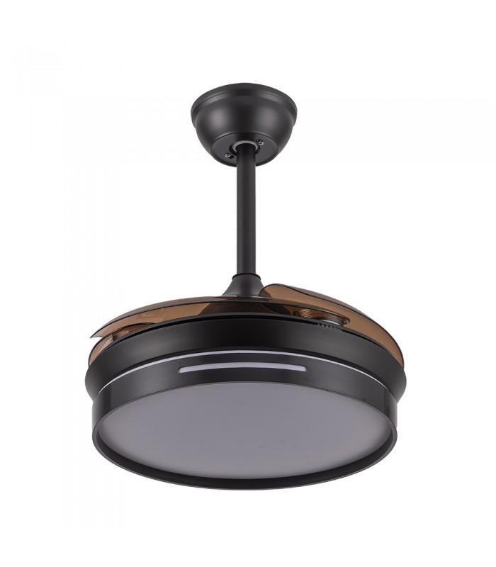 Ventilador Mbatis 48W 4800Lm 4 Aspas Negro CCT