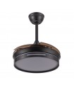 Ventilador Mbatis 48W 4800Lm 4 Aspas Negro CCT