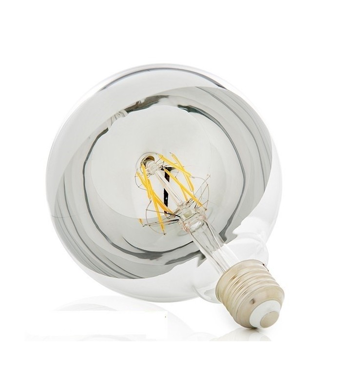 Bombilla LED decorativa 8W 700Lm 360º E27 3000K PLATA Regulable.