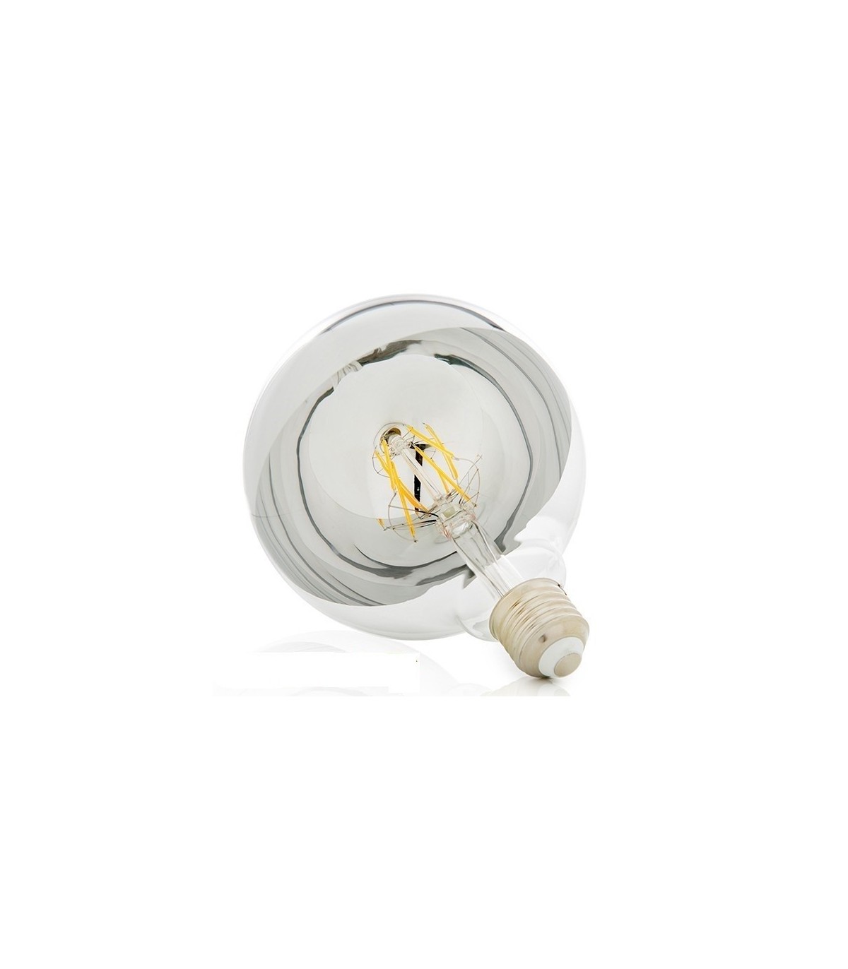 Bombilla LED decorativa 8W 700Lm 360º E27 3000K PLATA Regulable.