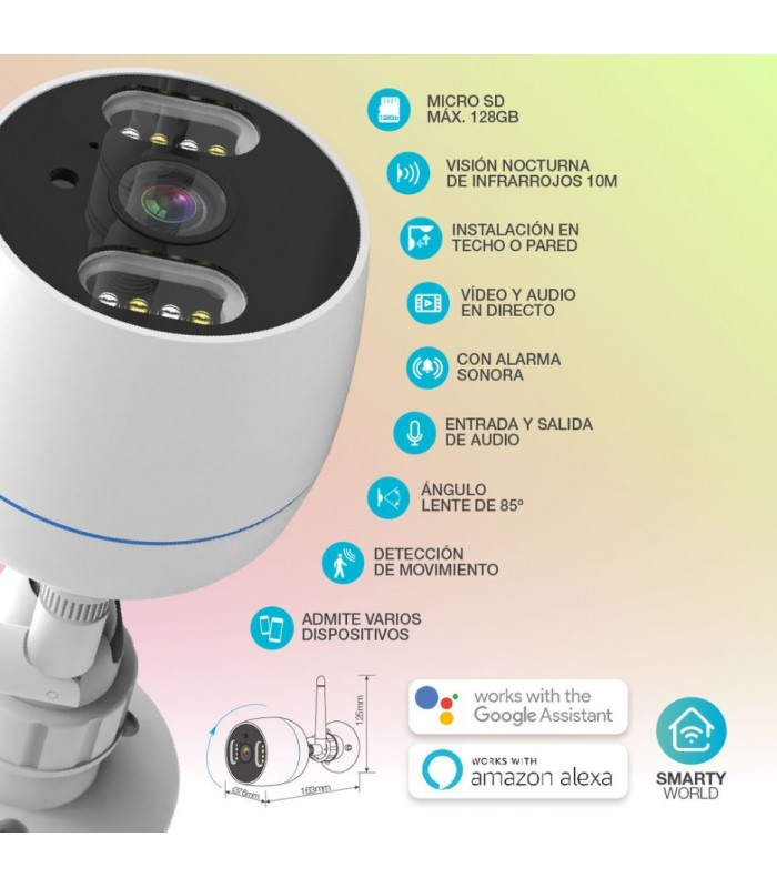 Cámara Inteligente Vision Nocturna a color 1080p-2MP WIFI