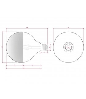 Bombilla LED decorativa 8W 700Lm 360º E27 3000K PLATA Regulable.