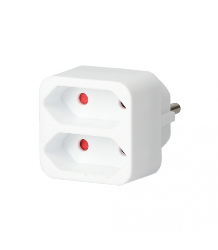 Ladrón Doble Salida Plano 2.5A 250V
