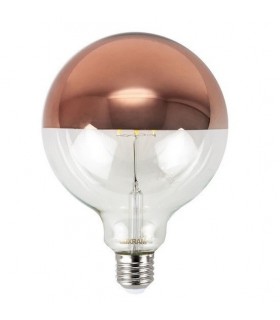 Bombilla LED decorativa 8W 700Lm 360º E27 3000K ORO ROSA Regulable.