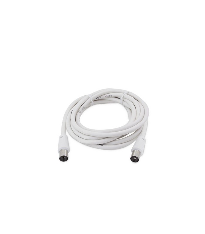 Cable Prolongador Coaxial Macho-Hembra Blanco 2.5m
