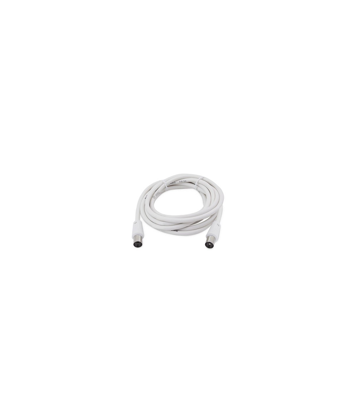 Cable Prolongador Coaxial Macho-Hembra Blanco 2.5m
