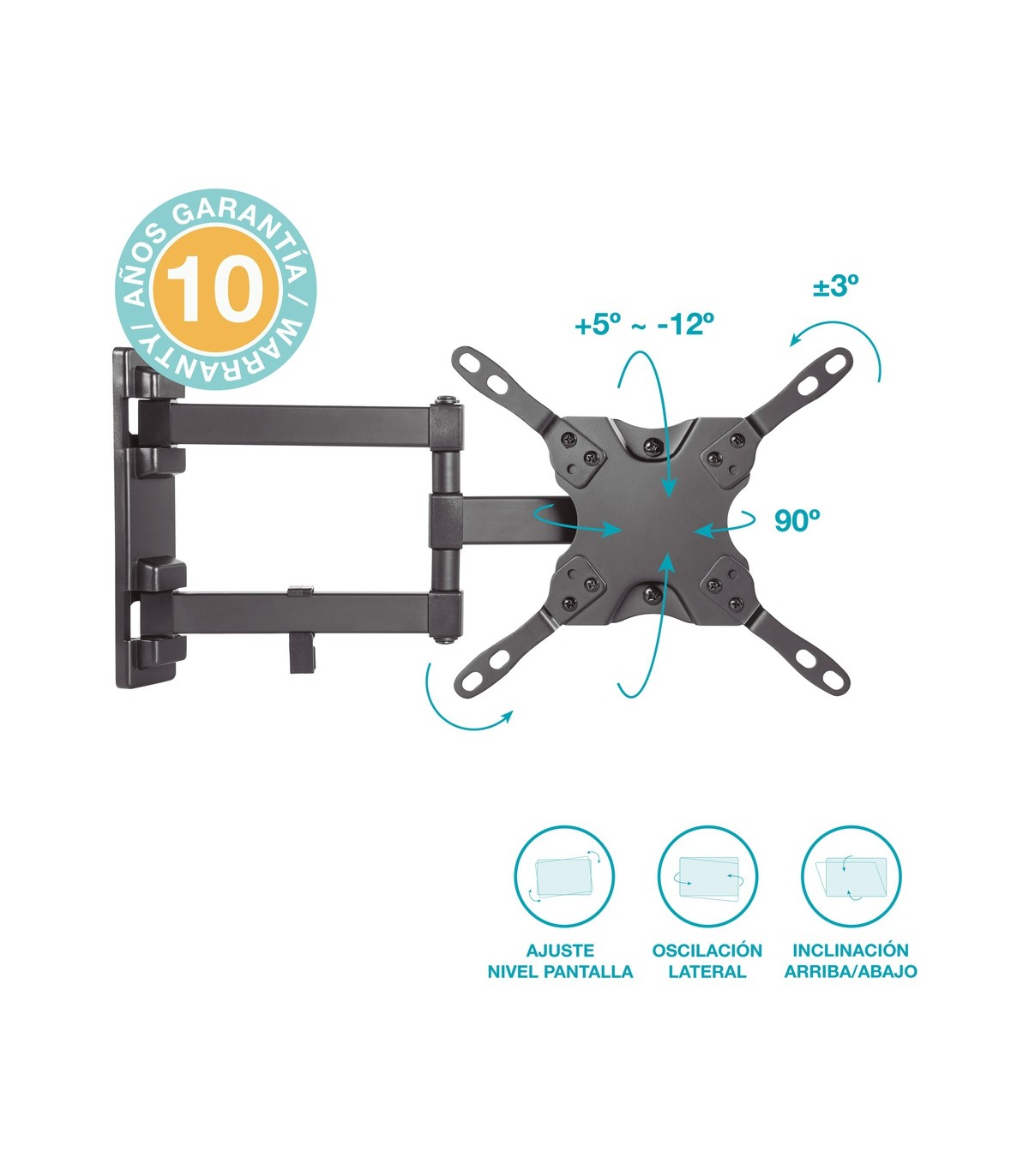 Soporte de TV con brazo doble 13" / 42"
