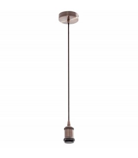 Portalámparas colgante Vintage 1xE27 1.4M COBRE TRIPOLI