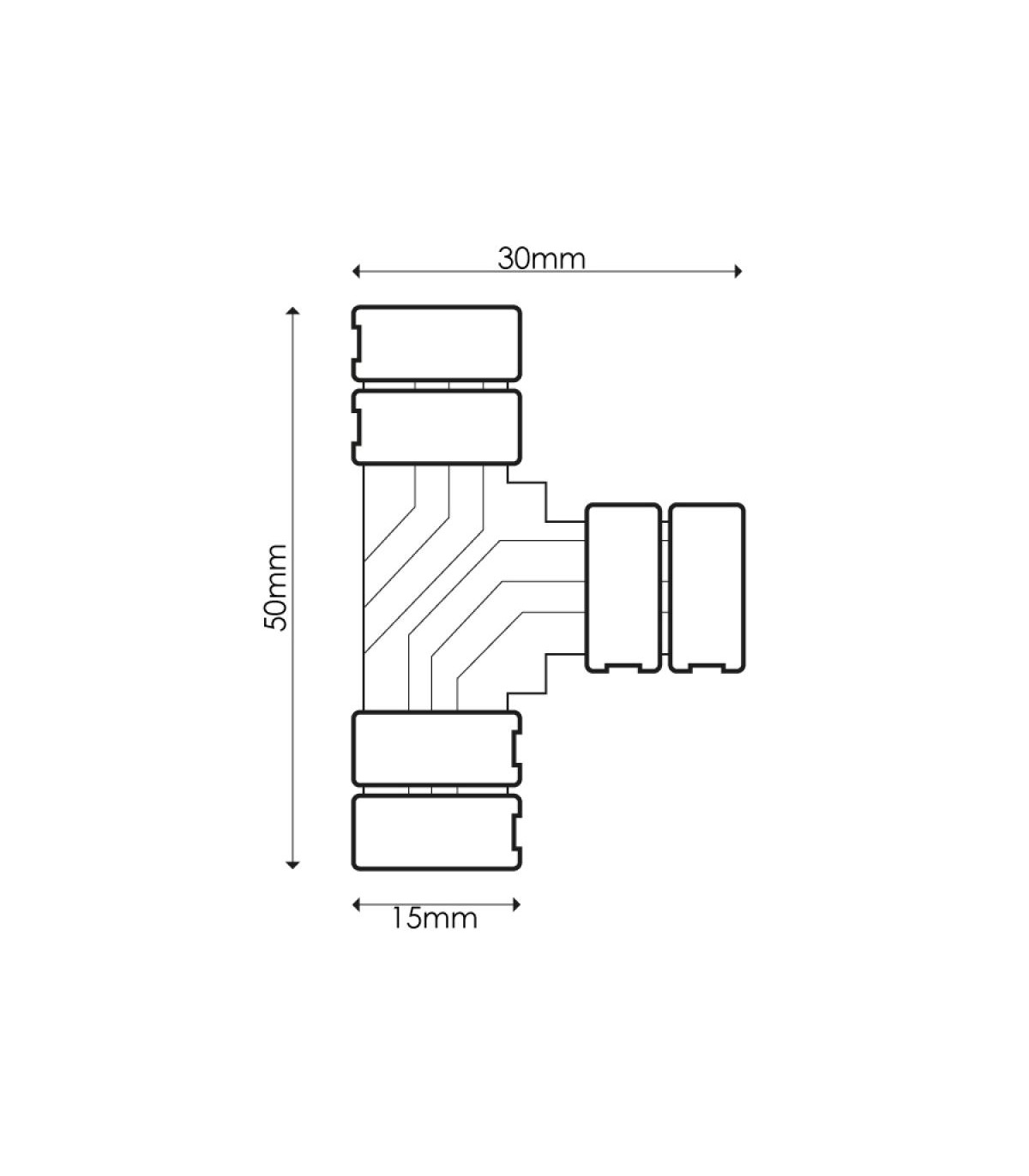Conector T Tira LED 10Mm 12V/24V Monocolor