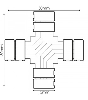 Conector X Tira LED 10Mm 12V/24V Monocolor