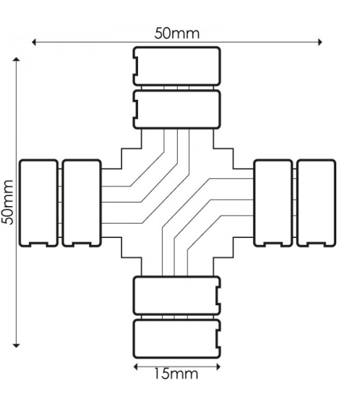 Conector X Tira LED 10Mm 12V/24V Monocolor