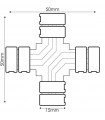 Conector X Tira LED 10Mm 12V/24V Monocolor