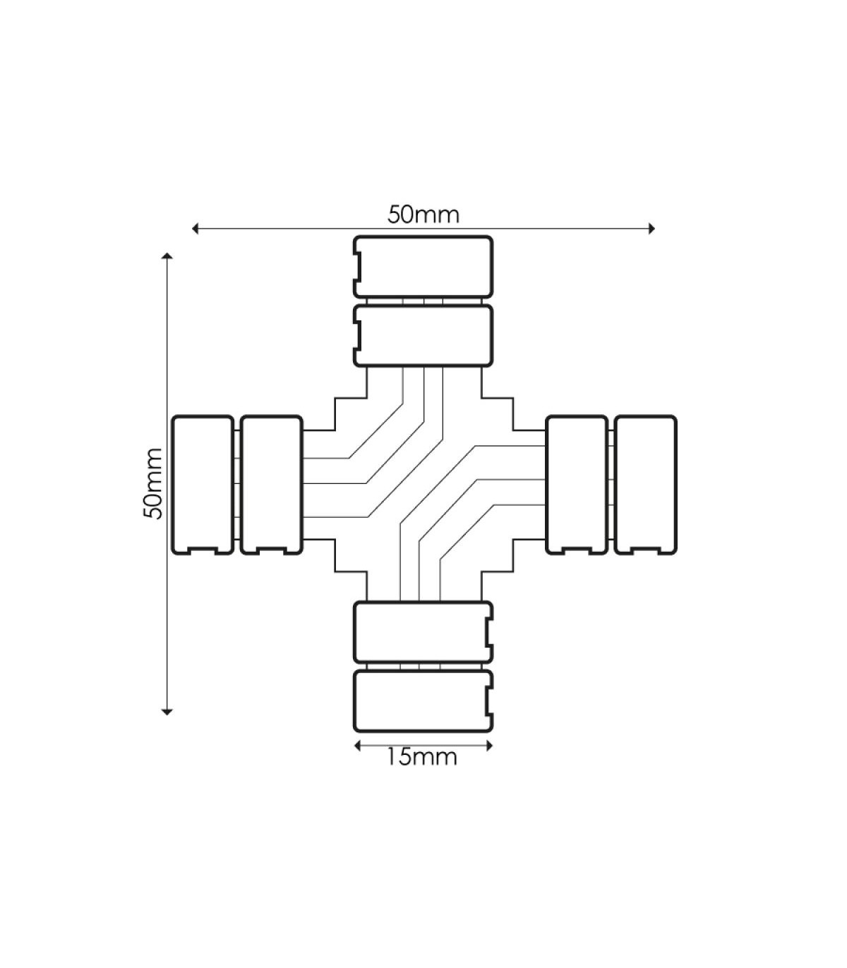 Conector X Tira LED 10Mm 12V/24V Monocolor