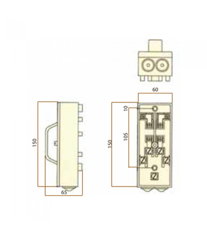 Caja Alumbrado 1-44-4B-2F IP44