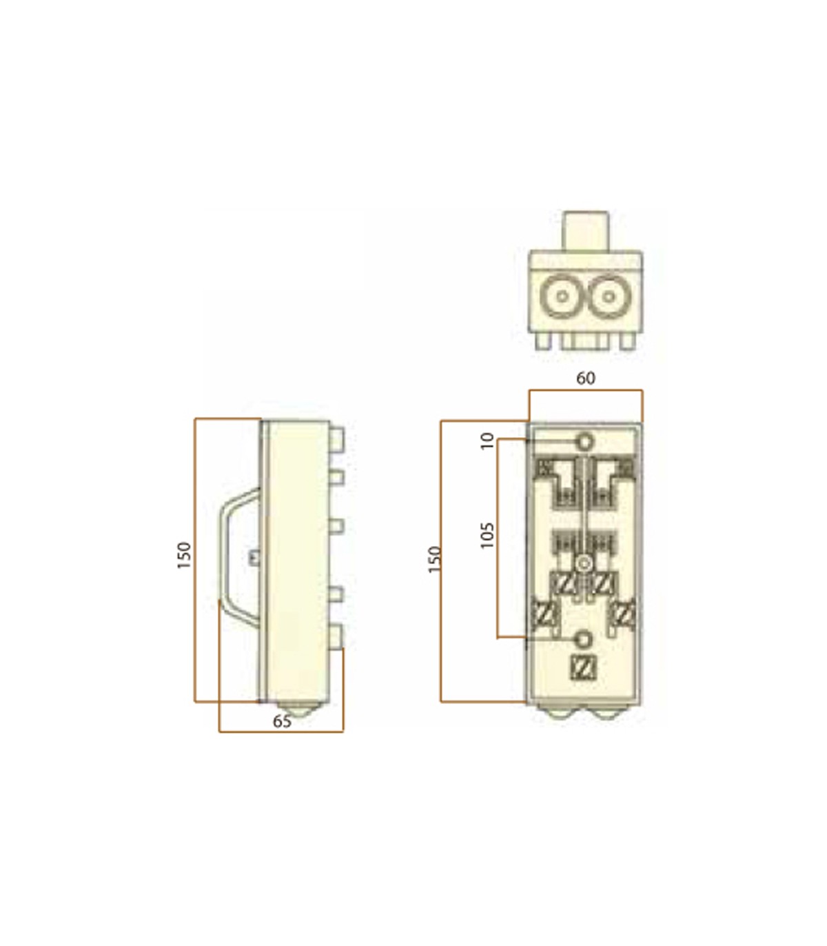 Caja Alumbrado 1-44-4B-2F IP44