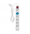 Base Múltiple 6T + 2USB + Interruptor (3x1.5mm) 1.4m