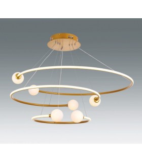 Lámpara Colgante Loop 75W 5200Lm Oro CCT