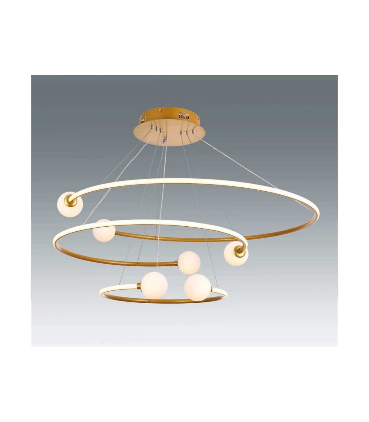 Lámpara Colgante Loop 75W 5200Lm Oro CCT