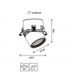 Foco Empotrar Leonidas 35W 2900Lm 2700K