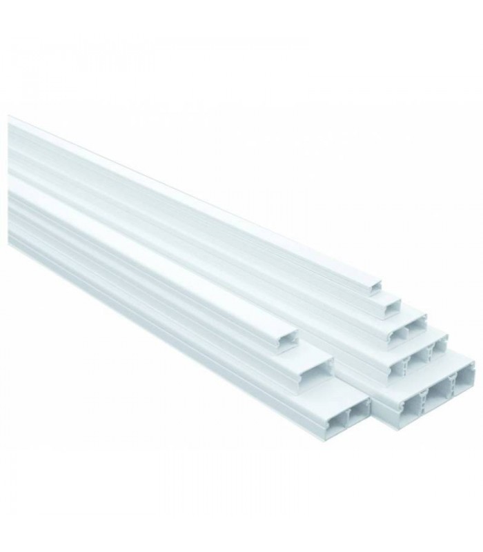 Minicanal 32x12.5mm Blanco Adhesiva 2 Compartimentos Metro