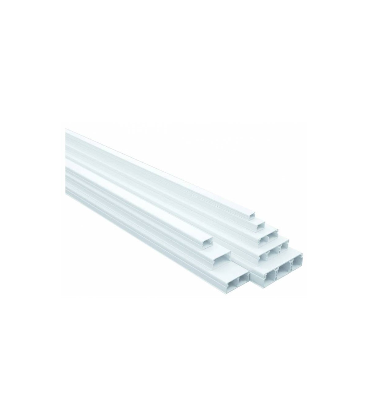 Minicanal 32x12.5mm Blanco Adhesiva 2 Compartimentos Metro