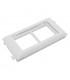 Doble Adaptador Q45 con Tapa L60 Serie 10 Blanco