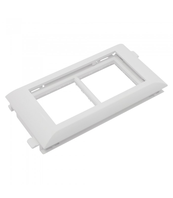 Doble Adaptador Q45 con Tapa L60 Serie 10 Blanco