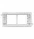 Doble Adaptador Q45 con Tapa L60 Serie 10 Blanco