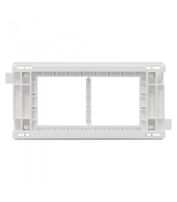 Doble Adaptador Q45 con Tapa L60 Serie 10 Blanco