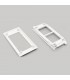 Doble Adaptador Q45 con Tapa L60 Serie 10 Blanco