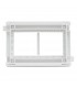Doble Adaptador Q45 con Tapa L75 Serie 10 Blanco