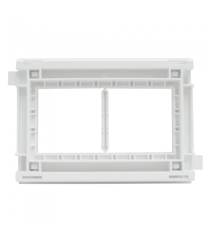 Doble Adaptador Q45 con Tapa L75 Serie 10 Blanco