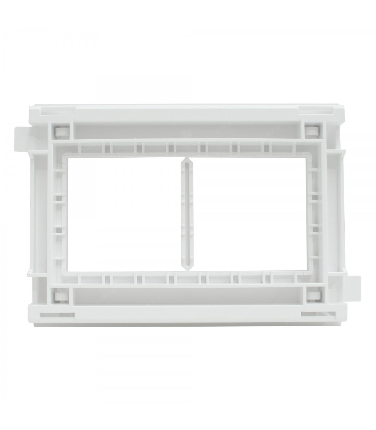Doble Adaptador Q45 con Tapa L75 Serie 10 Blanco