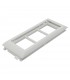 Triple Adaptador Q45 con Tapa L60 Serie 10 Blanco