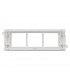 Triple Adaptador Q45 con Tapa L60 Serie 10 Blanco
