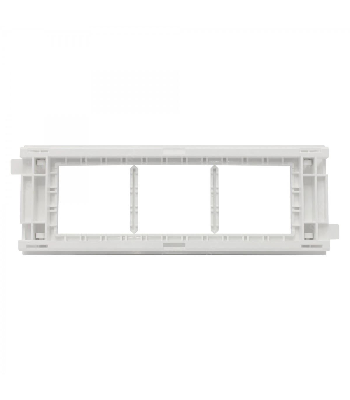 Triple Adaptador Q45 con Tapa L60 Serie 10 Blanco